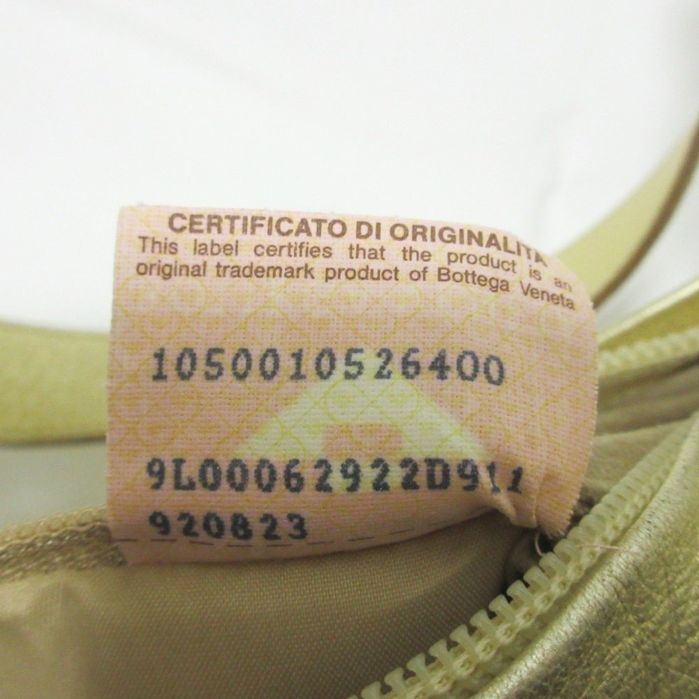BOTTEGA VENETA Vintage Gold Leather Intrecciato Shoulder Bag - Picture 13 of 13
